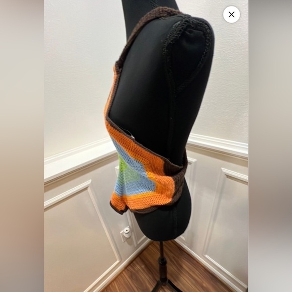 HOUSE OF SUNNY old town crochet handkerchief top 🧡 sz 6 - Picture 13 of 14